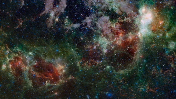 Spiraalstelsels en nevels in de ruimte. Elementen van deze afbeelding geleverd door NASA. — Stockfoto