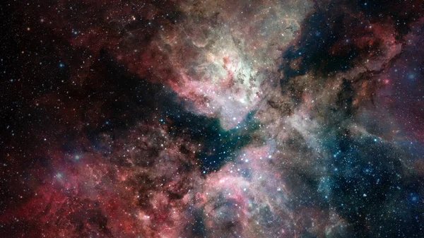 Bulutsusu Derin Uzay Gizemli Evren Parlayan Yıldız Nasa Tarafından Döşenmiş — Stok fotoğraf
