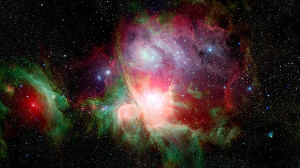 爆裂的星系 这张图片的元素由美国宇航局提供 — 图库照片
