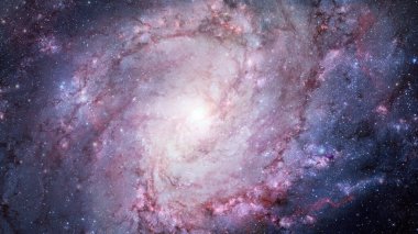 Spiral galaksi. Bu görüntünün elementleri NASA tarafından desteklenmektedir.