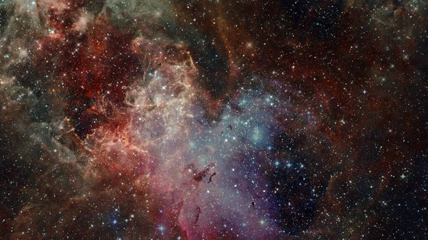 深空艺术。星云，星系和恒星。Nasa提供的图片元素 — 图库照片