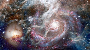 Spiral galaksi. Bu görüntünün elementleri NASA tarafından desteklenmektedir.