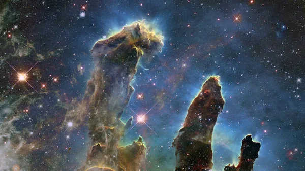 Pilíře Stvoření Orlí Mlhovina Prvky Tohoto Snímku Poskytla Nasa — Stock fotografie