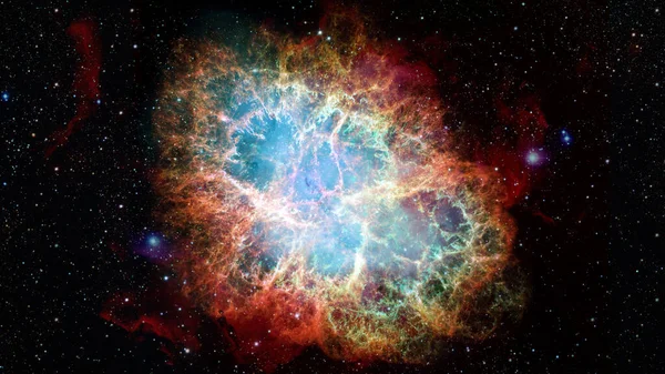 Crab Nebula Supernova Remnant Constellation Taurus Elements Image Furnished Nasa — 스톡 사진