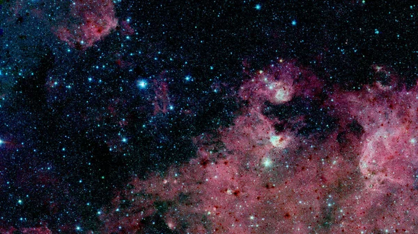 高清星场 多彩的夜空空间 太空中的星云和星系 天文学概念背景 这张图片的元素由美国宇航局提供 — 图库照片