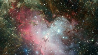 Dünya 'dan birçok ışık yılı uzaktaki güzel uzay. Bu görüntünün elementleri Nasa tarafından döşenmiştir