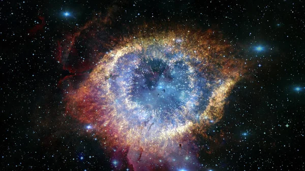 Helix Nebula Large Planetary Nebula Located Constellation Aquarius Elements Image — Stock Photo, Image