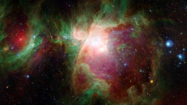 Bulutsusu ve derin uzay, gizemli evren parlayan yıldız. Nasa tarafından döşenmiş bu görüntü unsurları