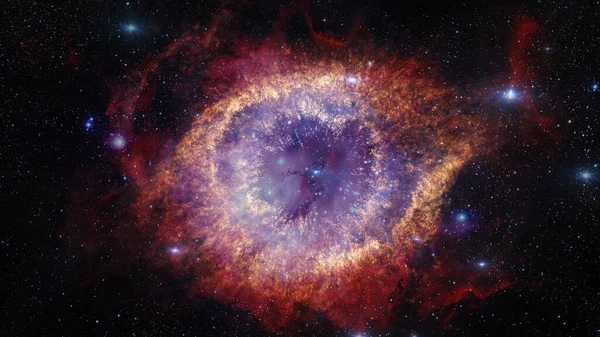 Helix Nebula Large Planetary Nebula Located Constellation Aquarius Elements Image — Stock Photo, Image