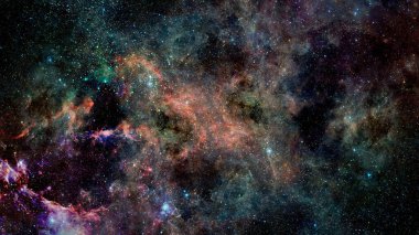 Derin uzay sanatı. Nebula, galaksi ve yıldızlar. Bu görüntünün elementleri Nasa tarafından döşenmiştir