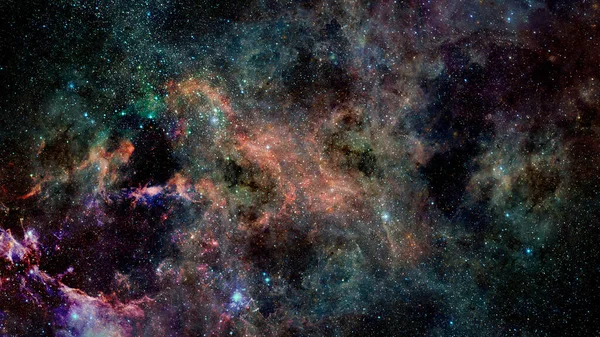 Derin uzay sanatı. Nebula, galaksi ve yıldızlar. Bu görüntünün elementleri Nasa tarafından döşenmiştir — Stok fotoğraf