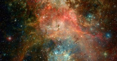 Uzayda nebula. Bu görüntünün elementleri NASA tarafından desteklenmektedir.