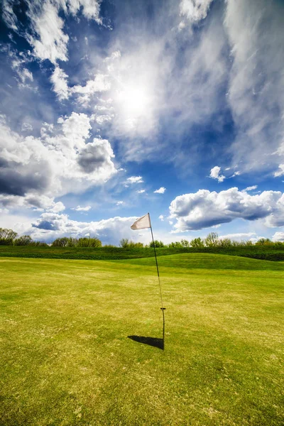 Drapeau de golf agitant — Photo
