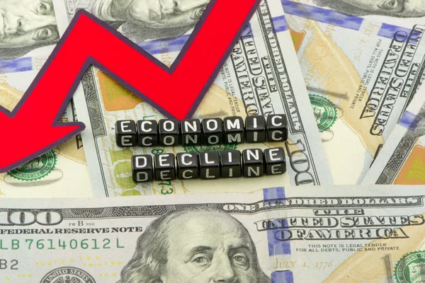 Economic decline in the concept — Stock Photo, Image