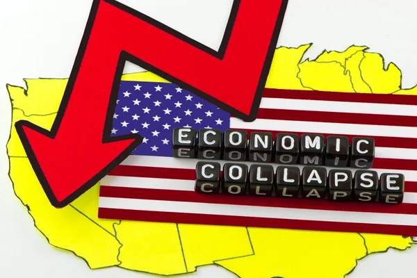 미국의 붕괴 경제 개념에 — 스톡 사진