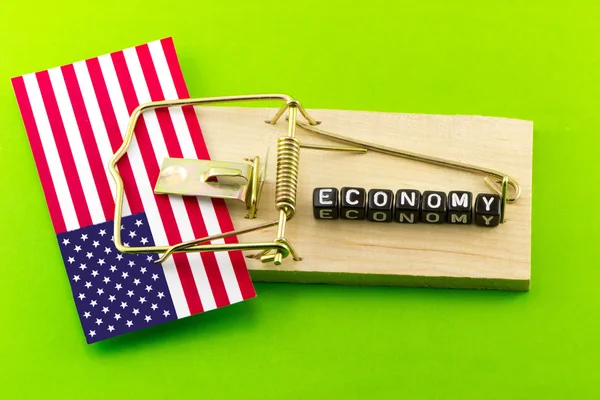 Den amerikanska ekonomin är i en fälla — Stockfoto