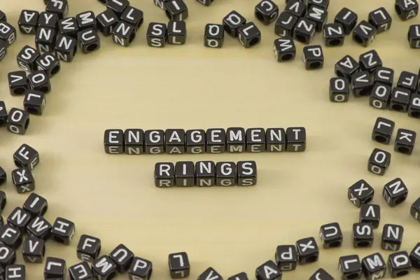 단어 결혼 반지의 개념 — 스톡 사진