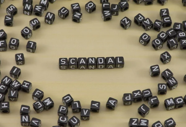 El concepto de la palabra escándalo — Foto de Stock