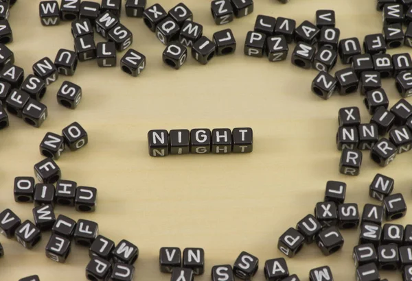 El concepto de la palabra noche — Foto de Stock