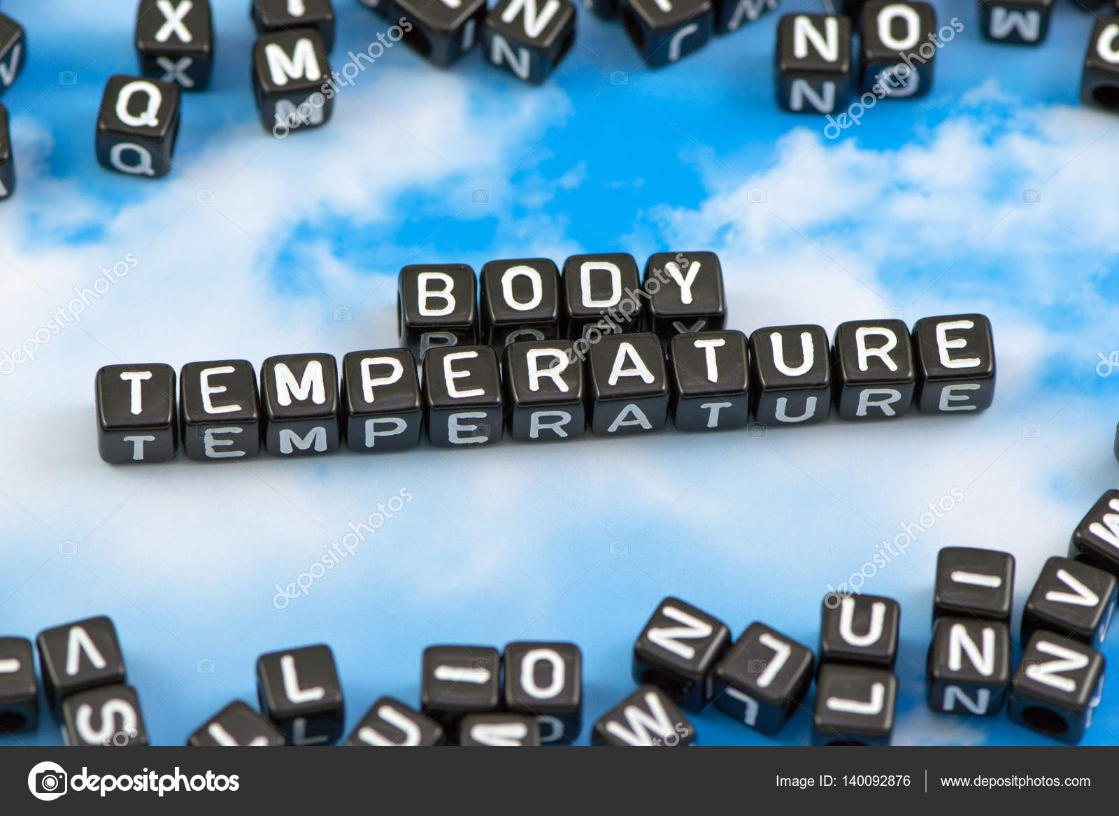 La Palabra Temperatura Del Cuerpo En El Fondo Del Cielo - 