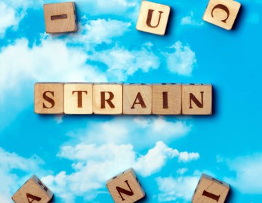 Word gökyüzü arka plan üzerinde yük