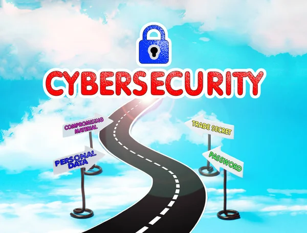 Cybersecurity sembol modern dünyada