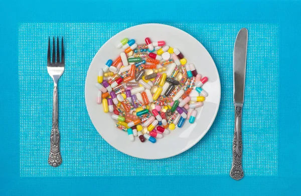 Arka planda birçok ilaç