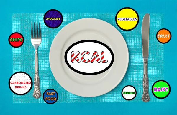 Kcal en el concepto — Foto de Stock
