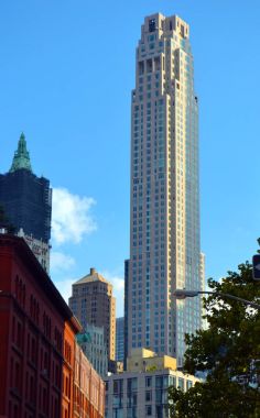 Manhattan'ın eski bir gökdelen görünümünü