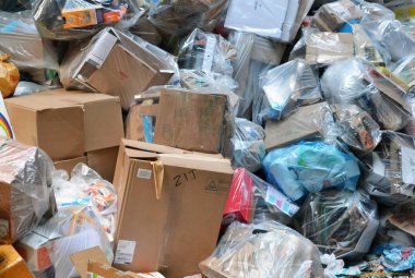 Bir arka plan şeklinde bir çöplüğü