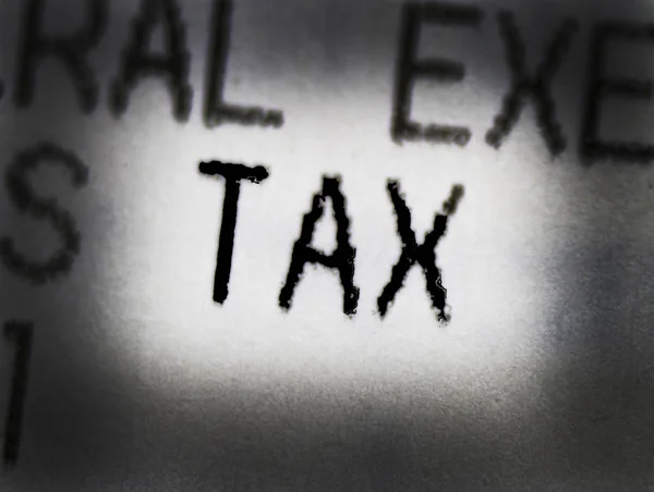 Taxe de vente au mot dans le texte — Photo