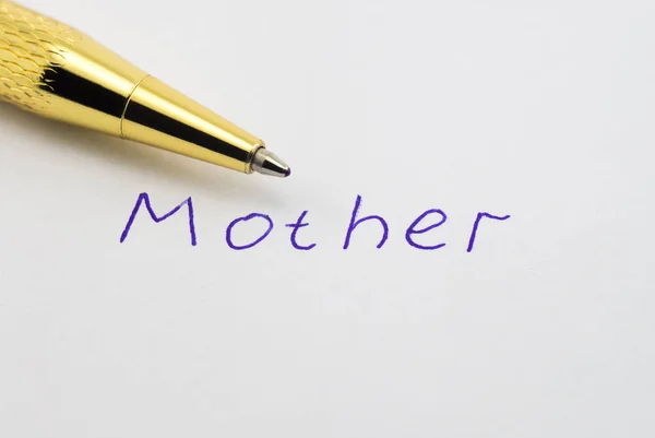La palabra madre en papel —  Fotos de Stock
