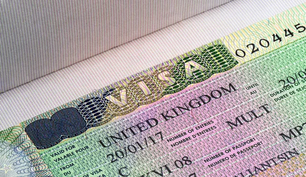 Британская виза закрыта — стоковое фото