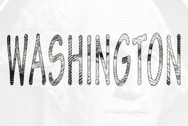 Slovo Washington na bílém pozadí — Stock fotografie