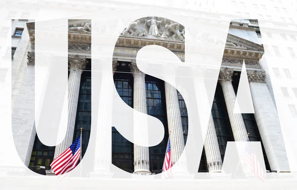 A szó Usa-ban a szimbólum — Stock Fotó