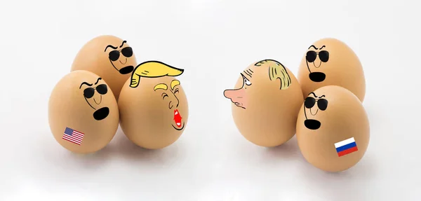 Toplantı Trump ve Putin sembol