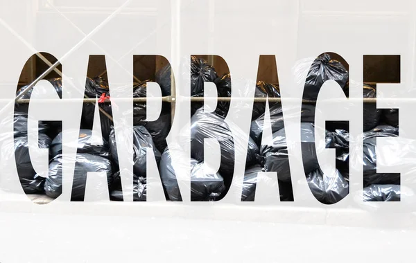 The word garbage in the symbol — Stock Photo, Image