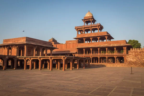 Historic Indian architecture building Panch Mahal at Fatehpur Sikri Agra, India.