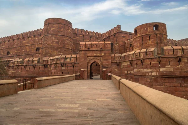 Pevnost Ágra - Unesco světového dědictví UNESCO v městě Agra Indie. — Stock fotografie