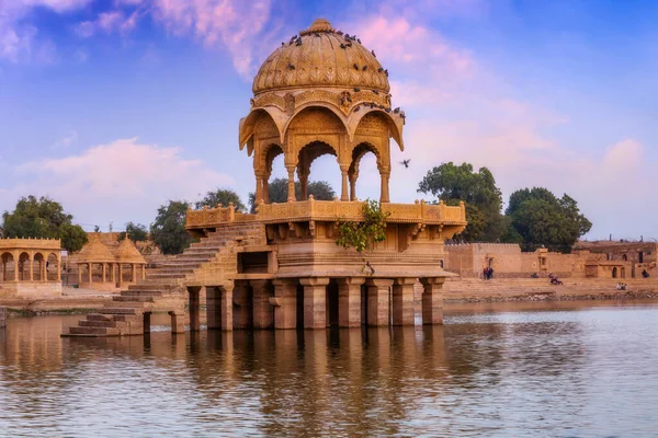Gadi Sagar See Auch Als Gadisar See Jaisalmer Bekannt Rajasthan — Stockfoto