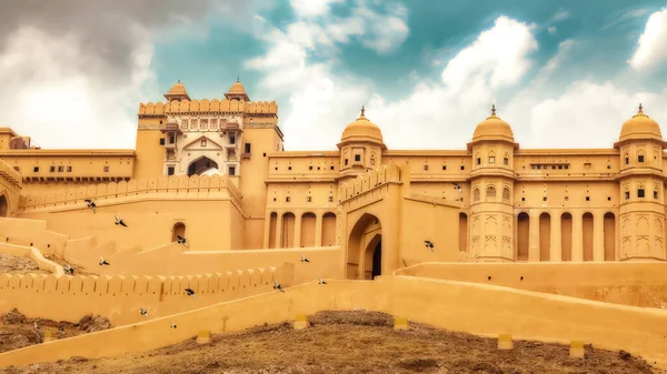 Historické Amer Fort Jaipur Rajasthan Indie Postavena Roce1592 Amer Fort — Stock fotografie