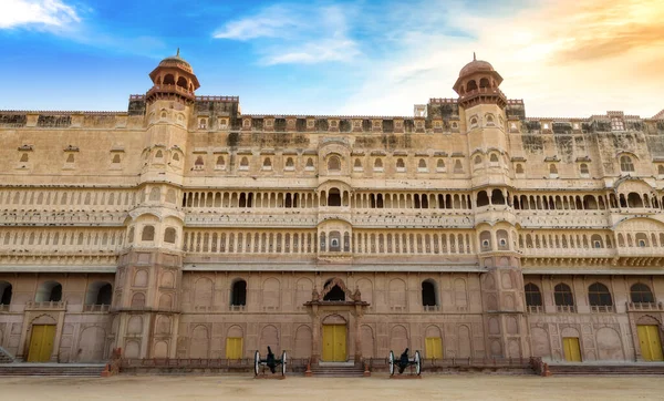 Junagarh Fort Starověký Královský Palác Architektura Bikaner Rajasthan Indie Při — Stock fotografie