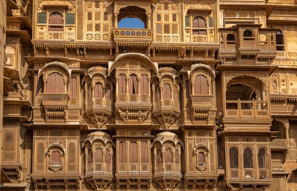 Edificio Del Patrimonio Rajastán Hecho Piedra Caliza Amarilla Conocido Como — Foto de Stock