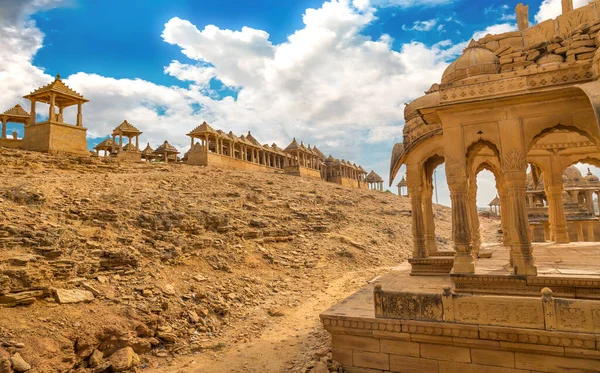 Archäologische Ruinen Königlicher Kenotaphen Jaisalmer Bada Bagh Rajasthan Indien — Stockfoto