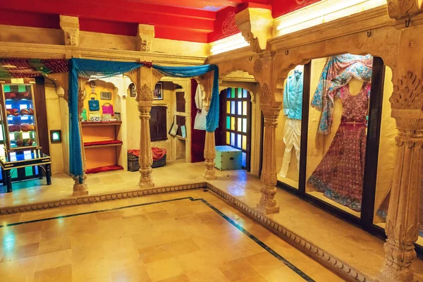 Jaipur, Rajasthan, 15 Aralık 2017: Nahargarh Kalesi Jaipur Kraliyet Sarayı Müzesi iç görünümü.