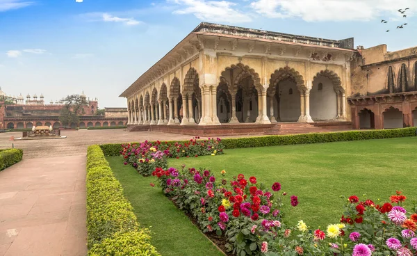 Agra Fort Medieval Historic Architecture Garden View Agra India — Stock Photo, Image