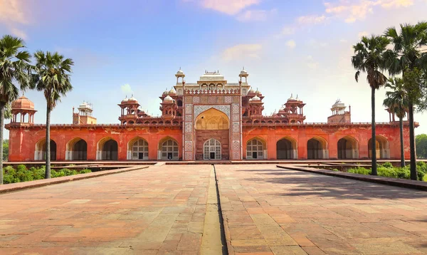 Akbar Tomb Sikandra Agra Uma Obra Prima Arquitetura Mogol Clássica — Fotografia de Stock