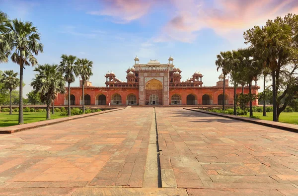 Akbar Tomb Sikandra Agra Uma Obra Prima Arquitetura Mogol Clássica — Fotografia de Stock