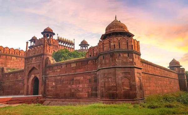 Red Fort Delhi Índia Construído Ano 1639 Feito Arenito Vermelho — Fotografia de Stock