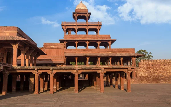 Fatehpur Sikri Arquitetura Histórica Arenito Vermelho Conhecido Como Panch Mahal — Fotografia de Stock